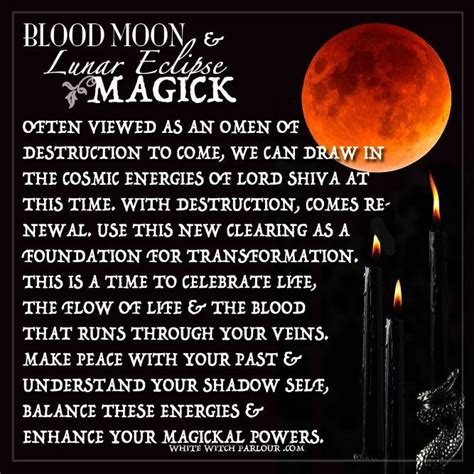 Symbolic representation of blood moon in wicca